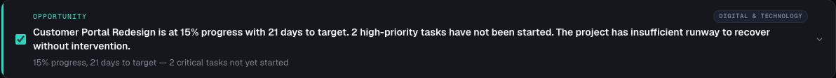 Horizon Ops — Alex (Maker): Customer Portal Redesign opportunity signal